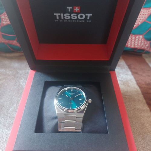 Tissot PRX Quartz 40mm men's watch new with green dial