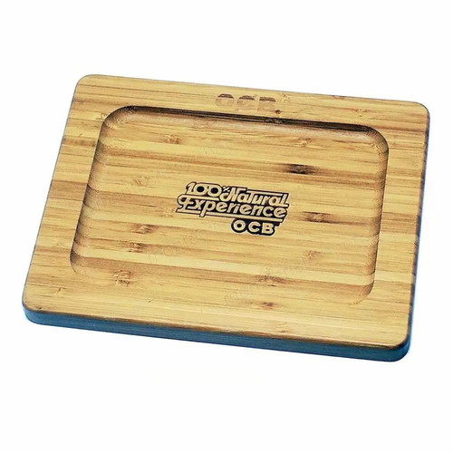 Bamboo rolling tray 22.5 x 17.5cm new
