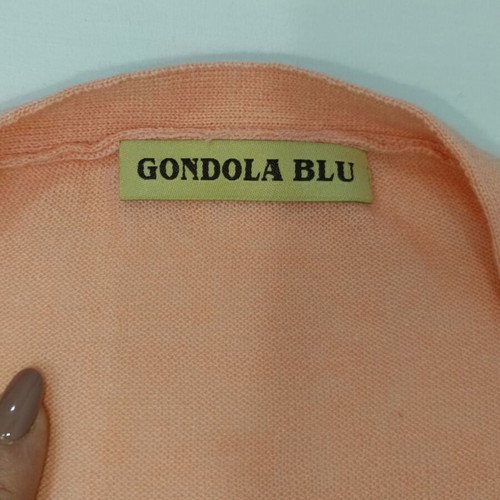 Gondola Blu knit salmon linen-cotton cardigan like new