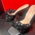 Mia black mule size 39 like new with gold detail