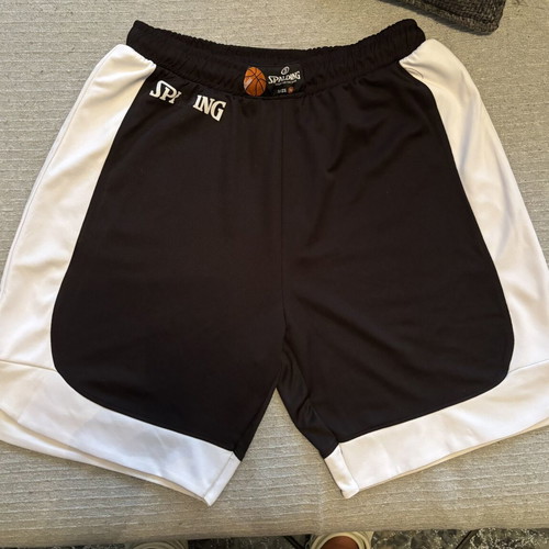 Spalding Hustle Shorts men's athletic black and white, like new