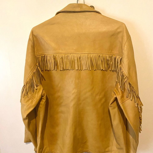 Vintage leather jacket like new, gold, size L