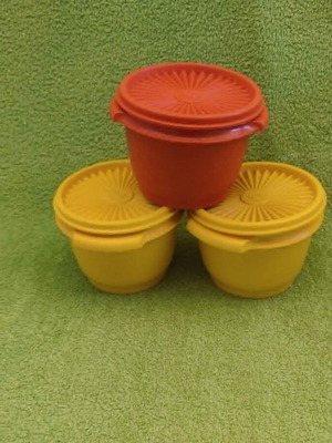 Tupperware Servalier μεταχειρισμένο πακέτο 3 vintage δοχείων