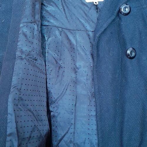 Bershka pea coat used, black, size S