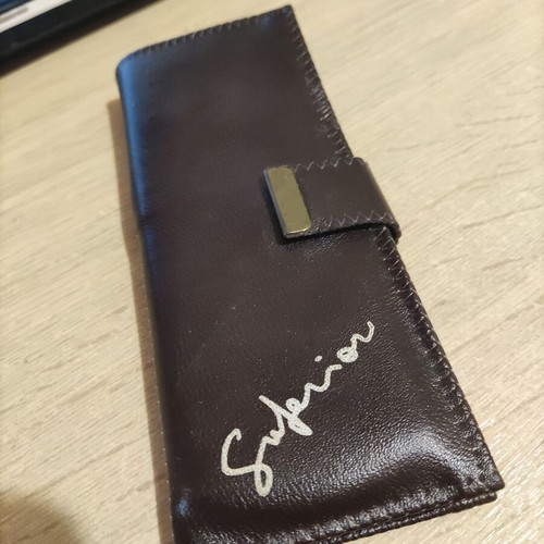 Comb and mirror in leather case like new