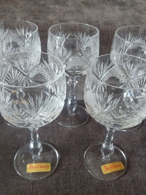 Vintage Nachtmann Crystal Wine Glasses Set of 5 New