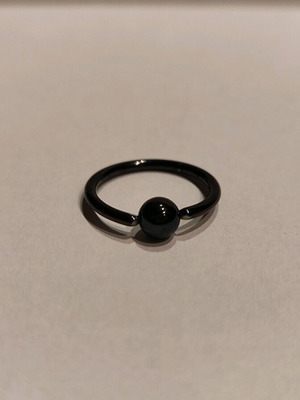 Black Hoop Earring like new, surgical steel