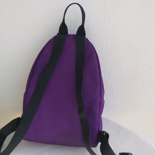 City backpack new, purple and black