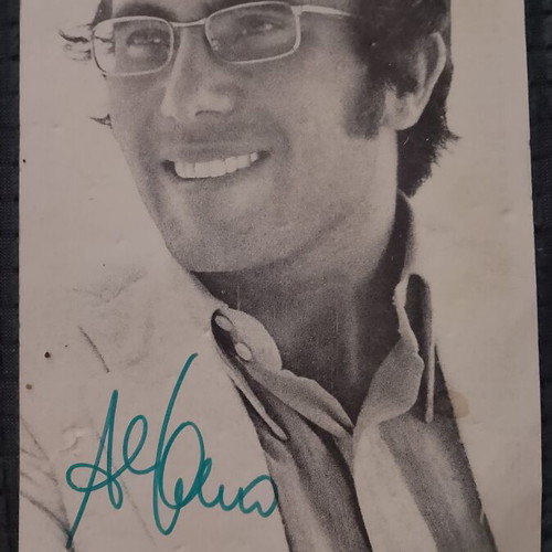 Al Bano vintage promo card with authentic autograph used