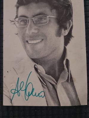 Al Bano vintage promo card with authentic autograph used
