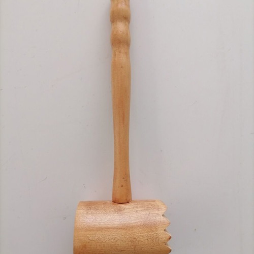 Wooden meat mallet like new with two heads