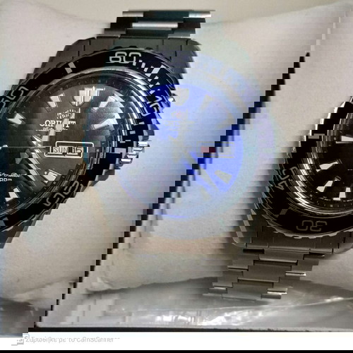 Ανδρικό ρολόι Orient Mako XL FEM75002D6, μπλε καντράν, ασημί μπρασελέ