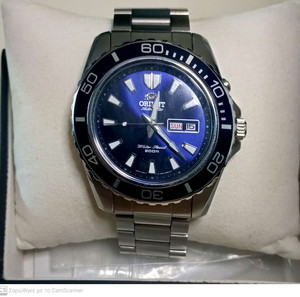 Ανδρικό ρολόι Orient Mako XL FEM75002D6, μπλε καντράν, ασημί μπρασελέ