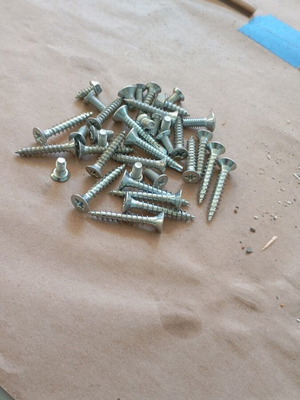 Screws new, set of 37 pieces