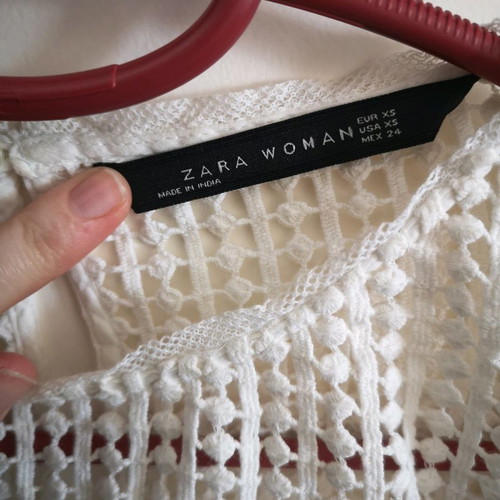 Zara blouse used, white, size XS