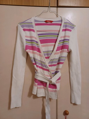 Chaton y2k cardigan used, size small/medium, white
