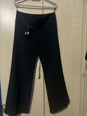 Black straight pants medium type georgette like new