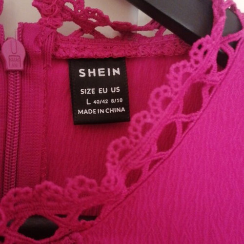 Shein summer dress midi fuchsia like new, size L