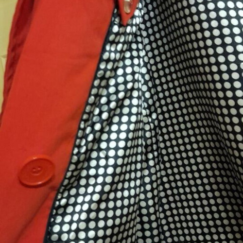 Maddison short trench coat like new, red-coral XL