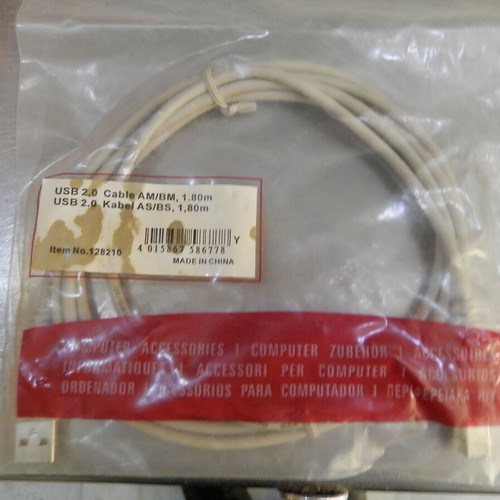 USB 2.0 A-B M-M Cable 1.8 m like new