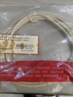 USB 2.0 A-B M-M Cable 1.8 m like new