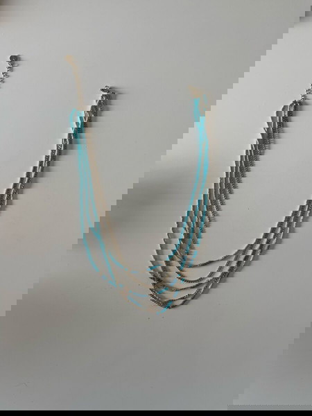 κολιέ μπλε χρυσό stainless steel