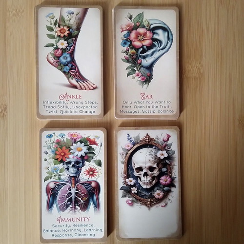 Gothic Oracle Cards deck, dark art style