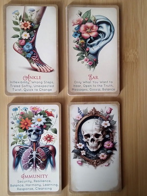 Gothic Oracle Cards deck, dark art style