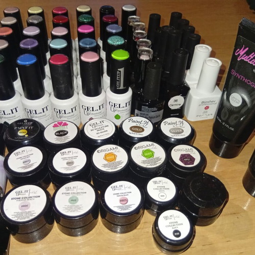 Gel Nail Polish Lot of 91 Items with Unique Colors and Effects