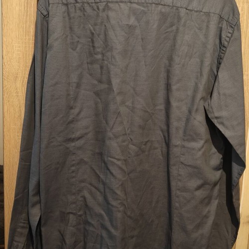 Manetti Cotton Shirt Slim Fit Medium Used, Gray