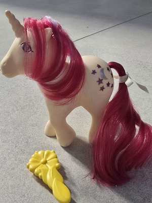 My Little Pony Moondancer G1 figure used, rare retro Hasbro 1983