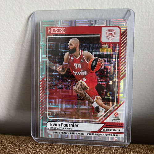 Evan Fournier Panini Donruss BK Euroleague Press Proof Purple 2024-25 like new card