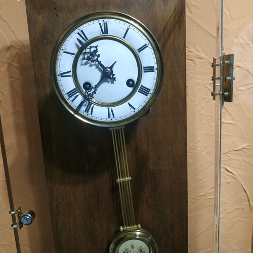 Wall clock wind-up new with plexiglass dial