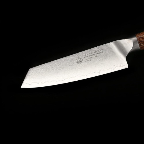 PUMA IP Santoku knife 14.3cm VG-10 Damascus new with Pakkawood handle