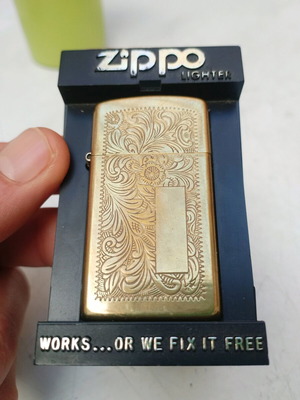 Zippo Slim X Venetian Style μπρονζε μεταχειρισμένο με πατίνα