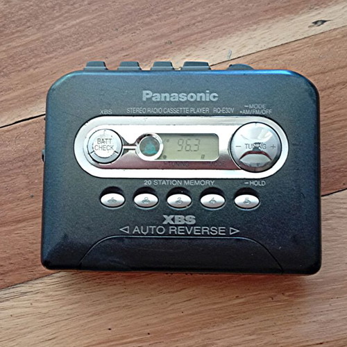 Panasonic portable cassette player used, radio works only