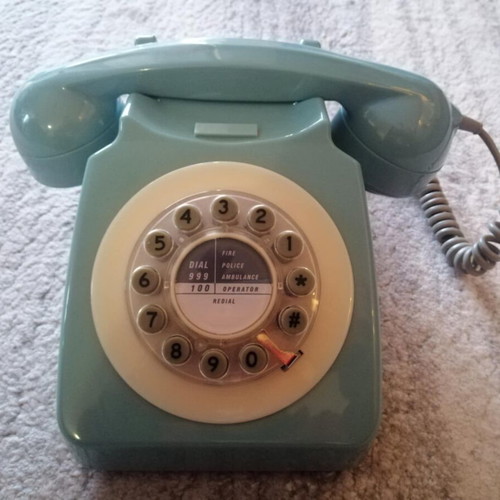 Retro style telephone 1960's 746 French Blue used, like new