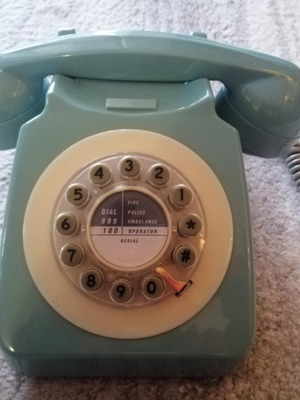Retro style telephone 1960's 746 French Blue used, like new