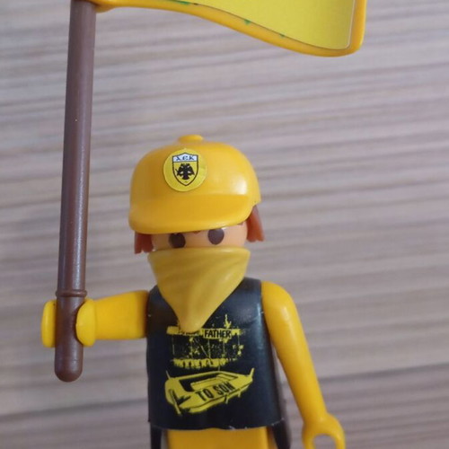 Playmobil AEK Fan Figure like new with team flag