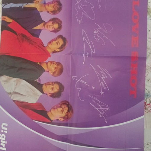 EXO large poster like new with autographs
