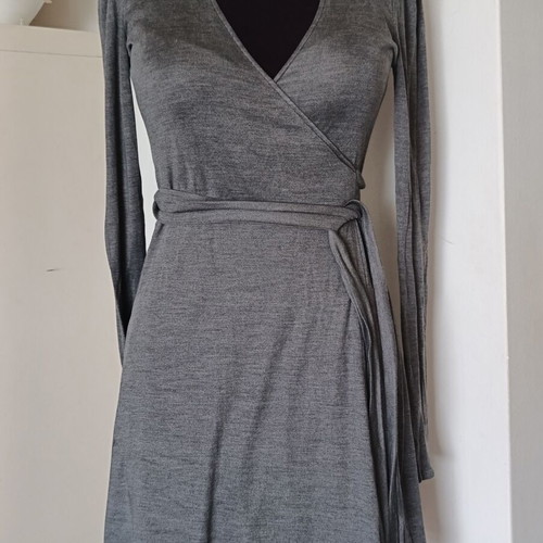 See by Chloe Jersey Wrap Dress new, grey melange, S/M