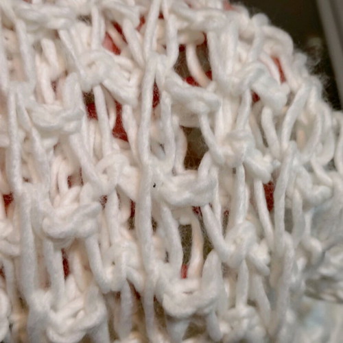 Julia Bergovich scarf new, white with loose knit