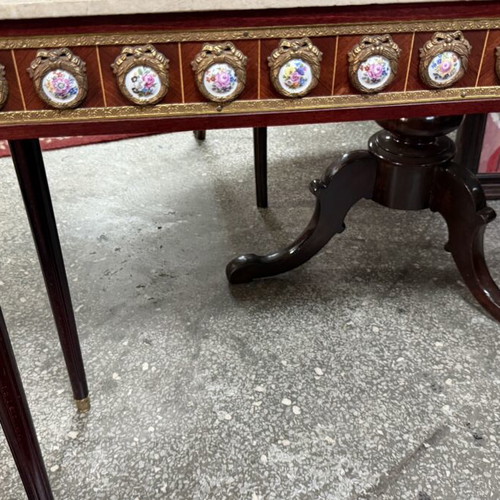 French console table with marble top small, like new