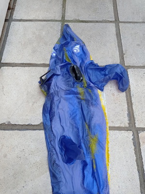 Inflatable sea dolphin toy large used with handles