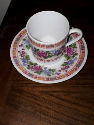 Greek coffee cups like new, set of 5, from 1978