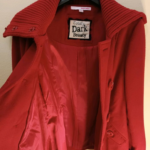 Tally Weijl red coat like new, size medium