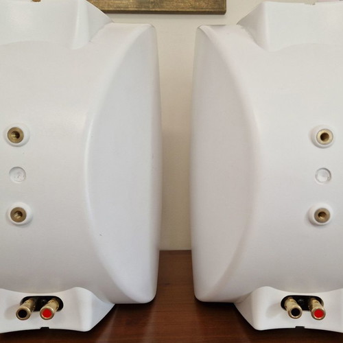 Tempest II White Energy speakers used for indoor and outdoor use