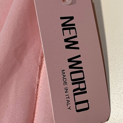 New World pink blouse one size new with drawstrings on sleeves