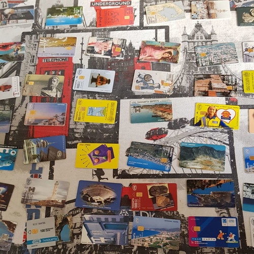 Phone card collection used, 42 pieces