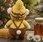 Beekeeper Teddy Bear knitted new